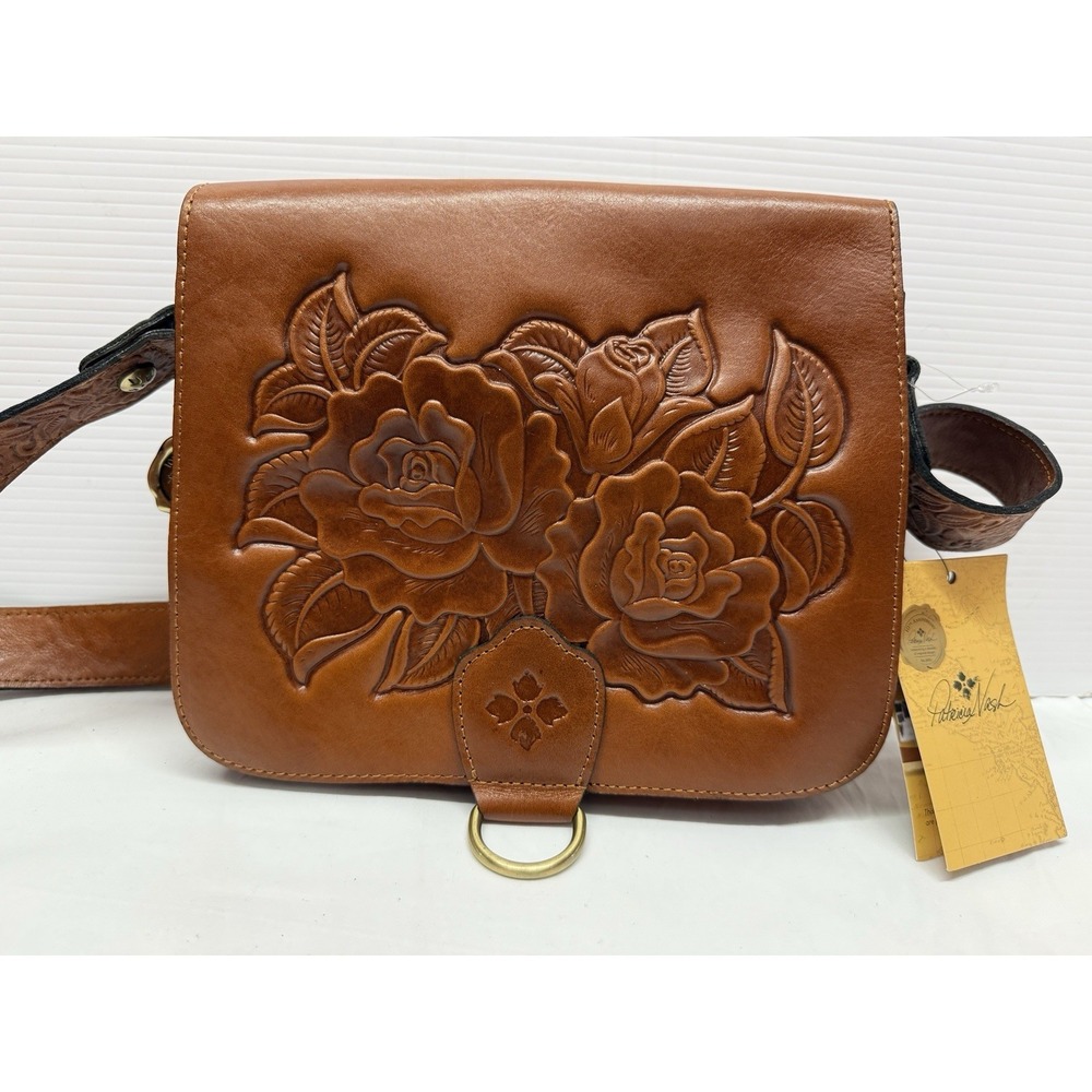 Patricia Nash NWT ILINA CROSSBODY BAG PURSE Tooled Tan SEE PICS HAS‎ MARKS